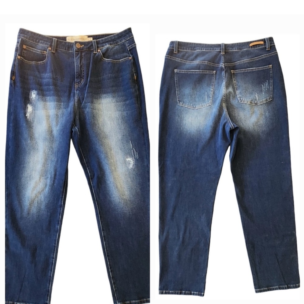 Soft Surroundings Jeans, Skinny Distressed High-rise Size 14 buttery soft.